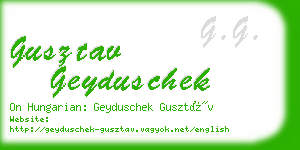 gusztav geyduschek business card
